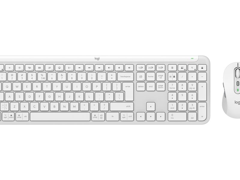 Logitech MK950 bežična tipkovnica i miš, bijela