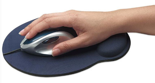 Manhattan ergonomska podloga za miša, gel, plava