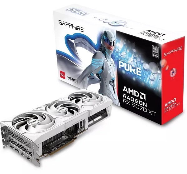 Sapphire Pure RX 9070XT Gaming OC, 16GB