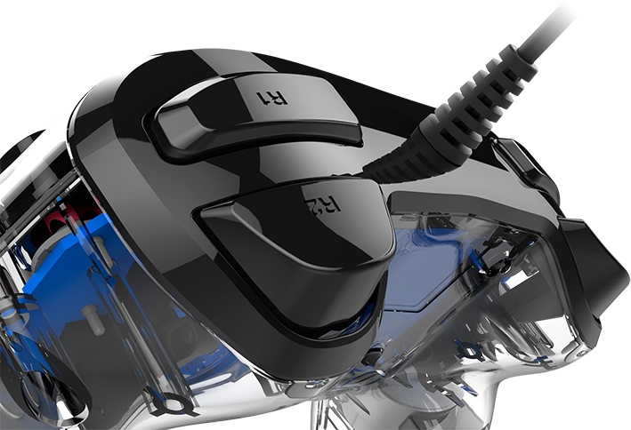 NACON PS4 TRANSPARENTEN ŽIČNI IGRALNI PLOŠČEK, MODER - Slika 7