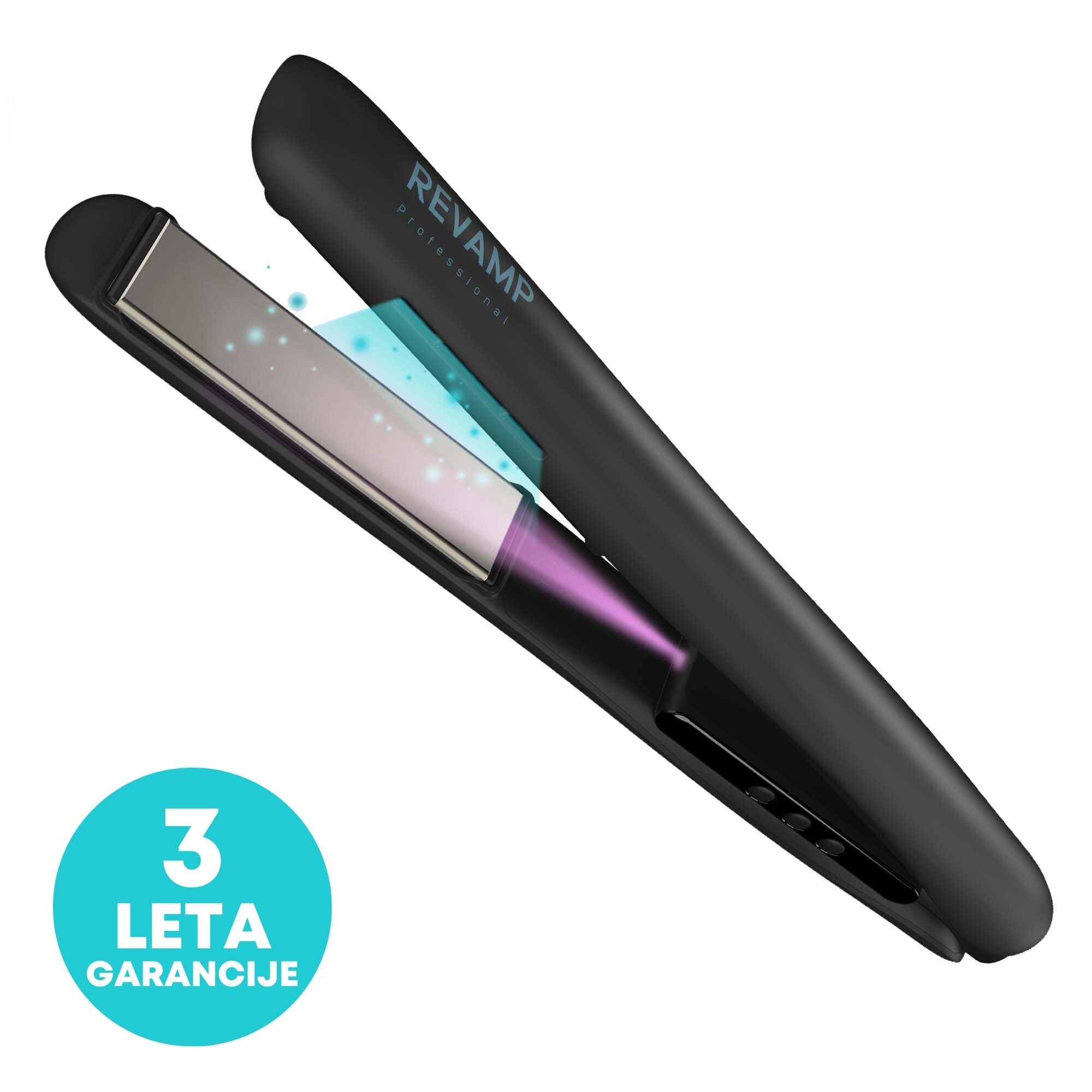 REVAMP PROGLOSS ION SHINE CERAMIC HAIR STRAIGHTENER - BLACK ST-1850 - Slika 3