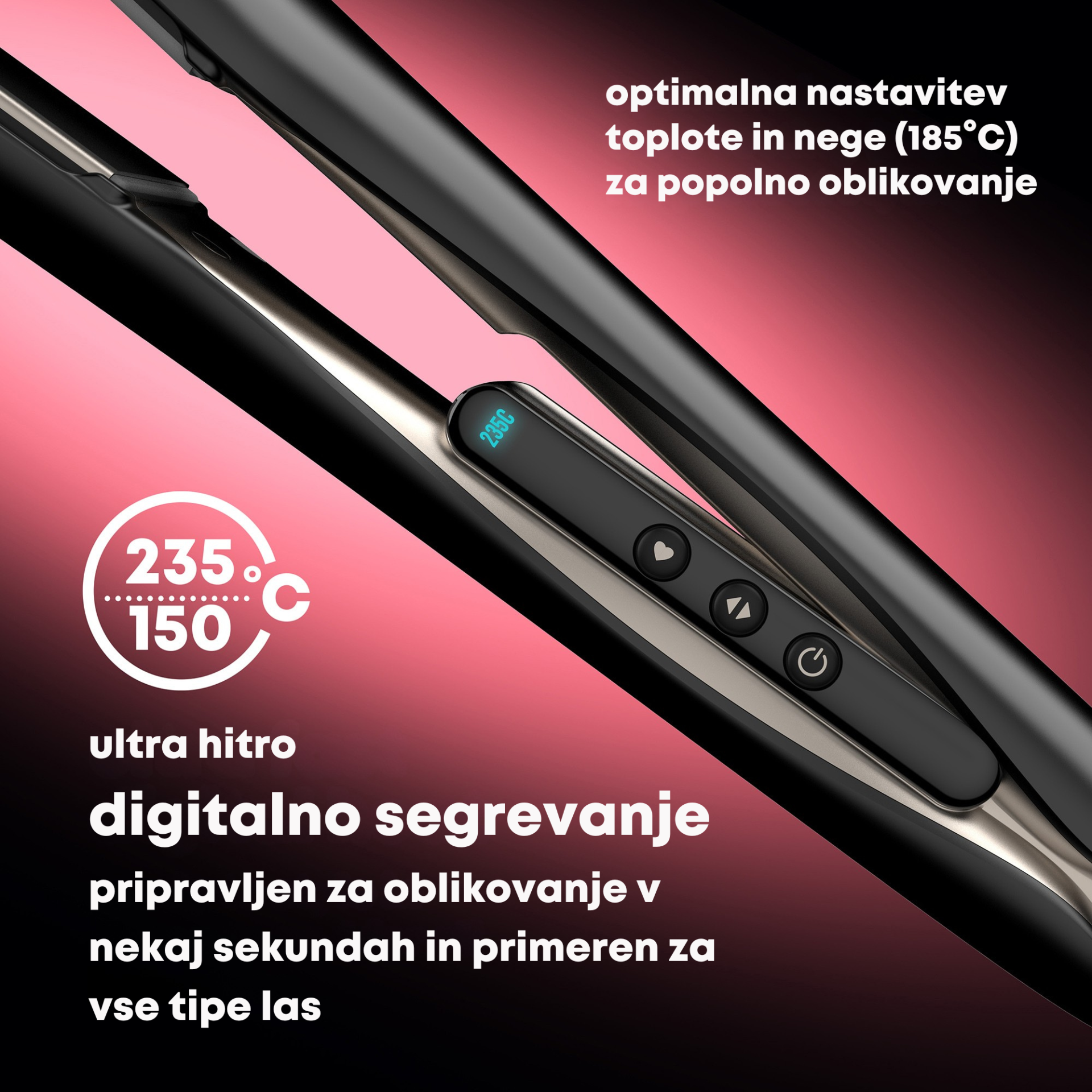 REVAMP ENIGMA WIDE IONIC RADIANCE STRAIGHTENER ST-3000 - Slika 5