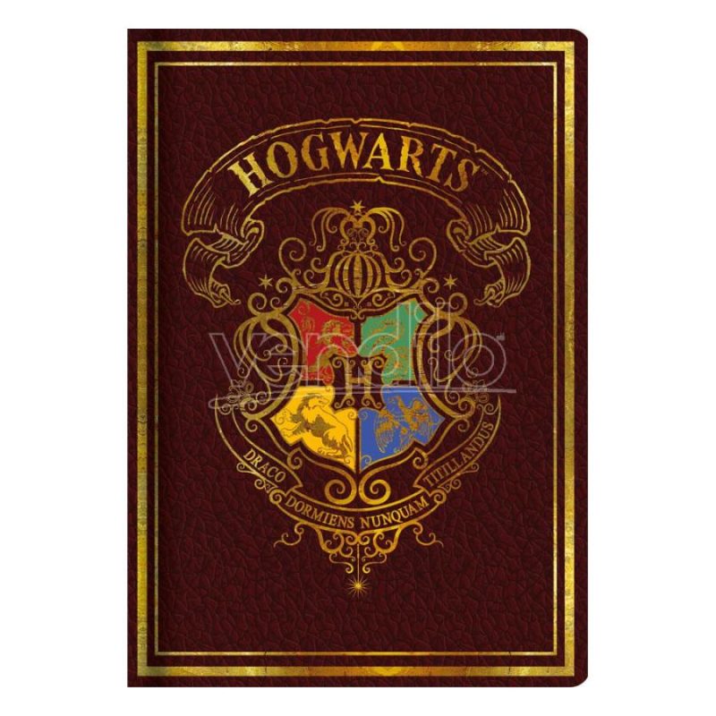 BLUE SKY HARRY POTTER A5 CASEBOUND NOTEBOOK - RED - COLOURFUL CREST