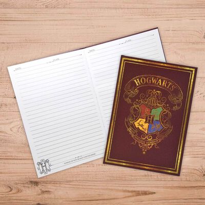 BLUE SKY HARRY POTTER A5 CASEBOUND NOTEBOOK - RED - COLOURFUL CREST - Slika 3