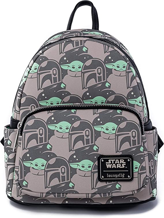 LOUNGEFLY STARWARS THE CHILD AOP MINI BACKPACK-CSK