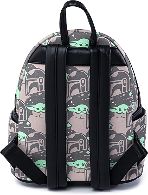 LOUNGEFLY STARWARS THE CHILD AOP MINI BACKPACK-CSK - Slika 2