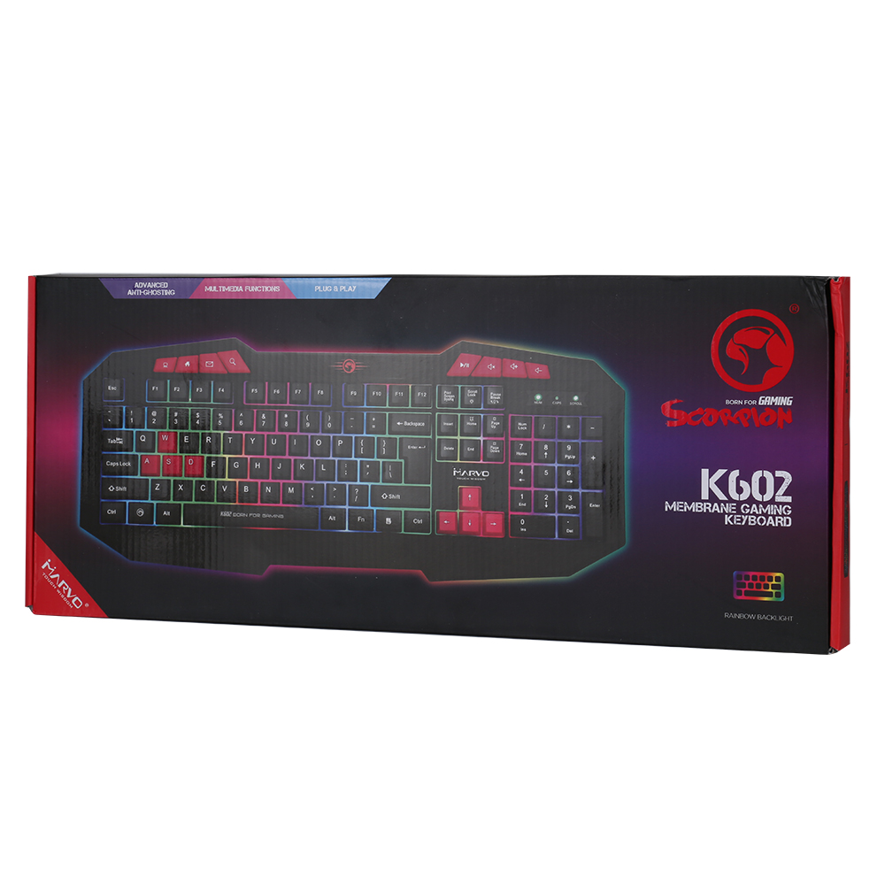 MARVO K602 EN WIRED MEMBRANE KEYBOARD RGB - Slika 4