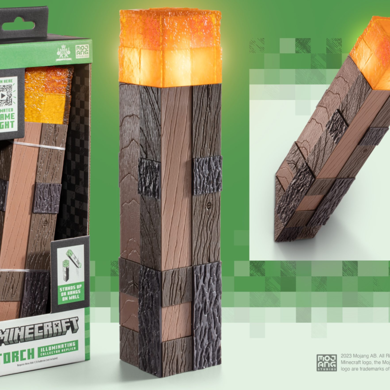 NOBLE COLLECTION Minecraft Illuminating Torch Replica