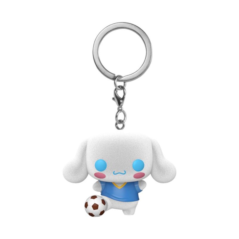 FUNKO POP KEYCHAIN: SANRIO - CINNAMOROLL (SOCCER BALL) (FLOCKED)