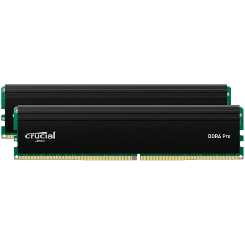 Crucial Pro 32GB Kit (2x16GB) DDR4-3200 UDIMM CL22 (8Gbit/16Gbit)