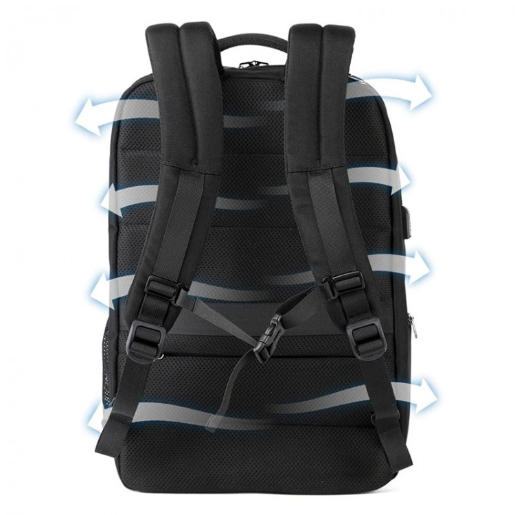 TIGERNU BACKPACK LAPTOP T-B3143USB 17.3" BLACK - Slika 2