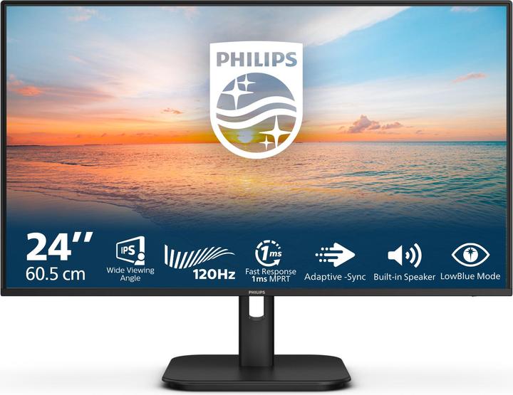 Philips 23,8" 24E1N1200A, VGA, HDMI, DP, 120Hz, zv