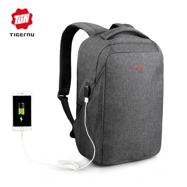TIGERNU LAPTOP BACKPACK CRATER 16" GREY