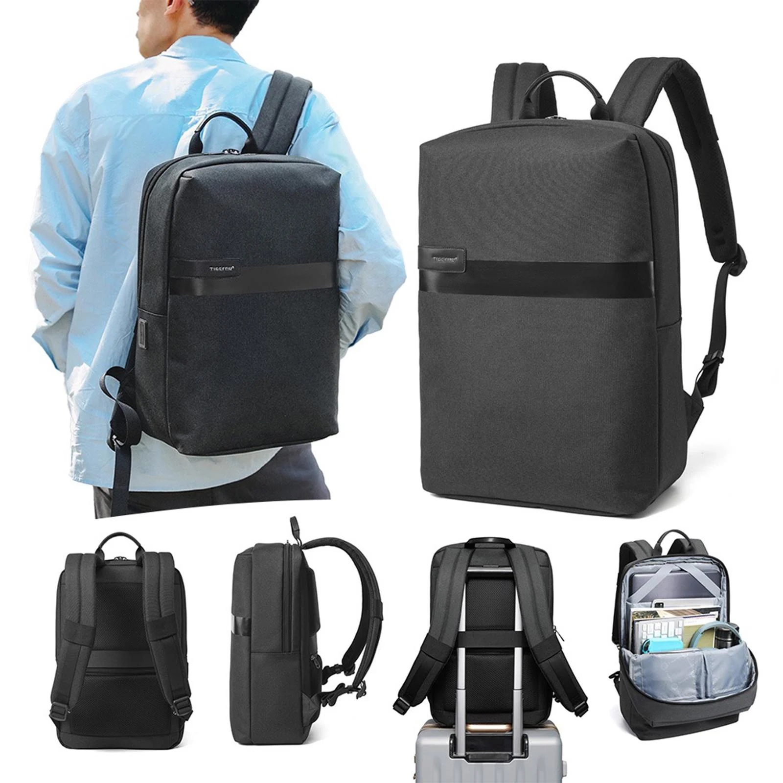 TIGERNU LAPTOP BACKPACK OCTANS 15.6" BLACK - Slika 5