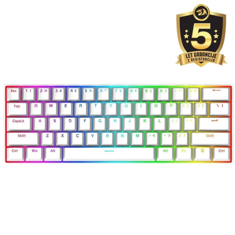 KEYBOARD - REDRAGON DRAGONBORN K630 RGB WHITE RED SWITCH