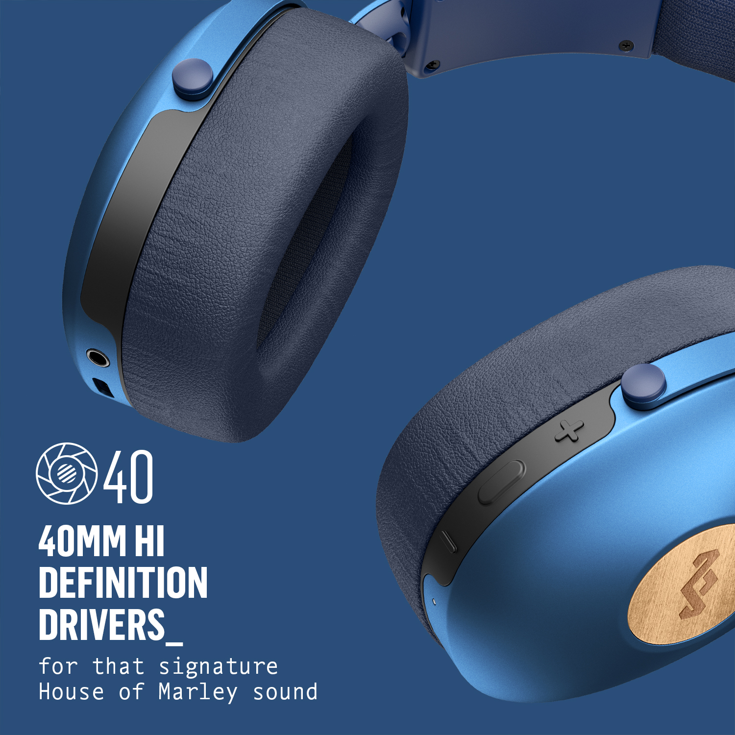 HOUSE OF MARLEY POSITIVE VIBRATION XL DENIM OVER-EAR HEADPHONES - Slika 3