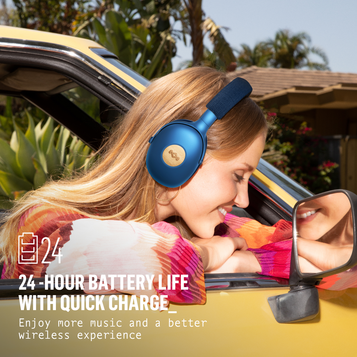 HOUSE OF MARLEY POSITIVE VIBRATION XL DENIM OVER-EAR HEADPHONES - Slika 4