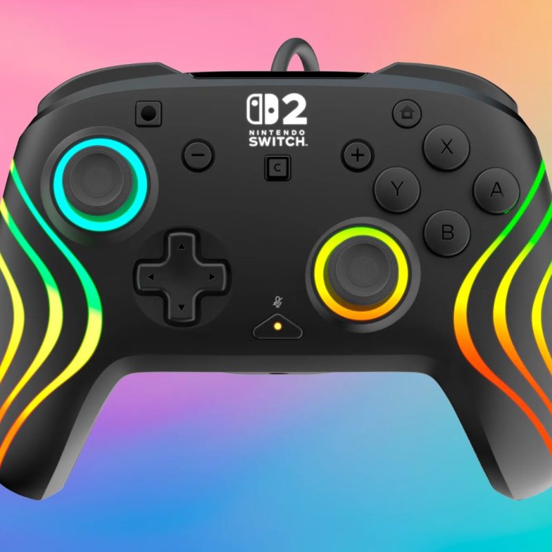 TURTLE BEACH SWITCH 2 WIRED CONTROLLER AFTERGLOW WAVE BLACK